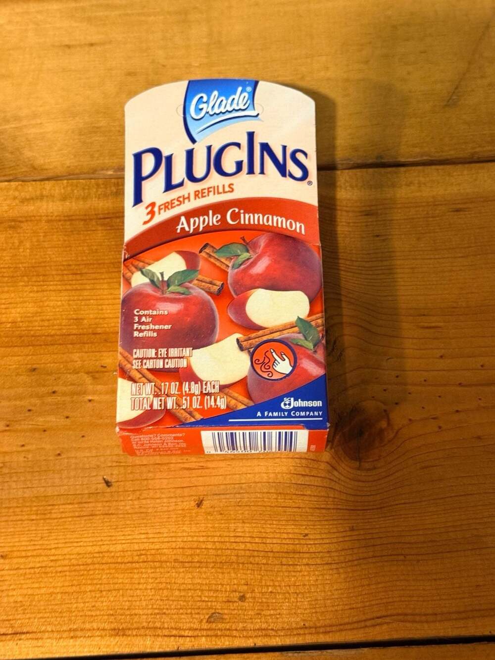 Glade PlugIns Air Freshener Refills Apple Cinnamon 3 Count